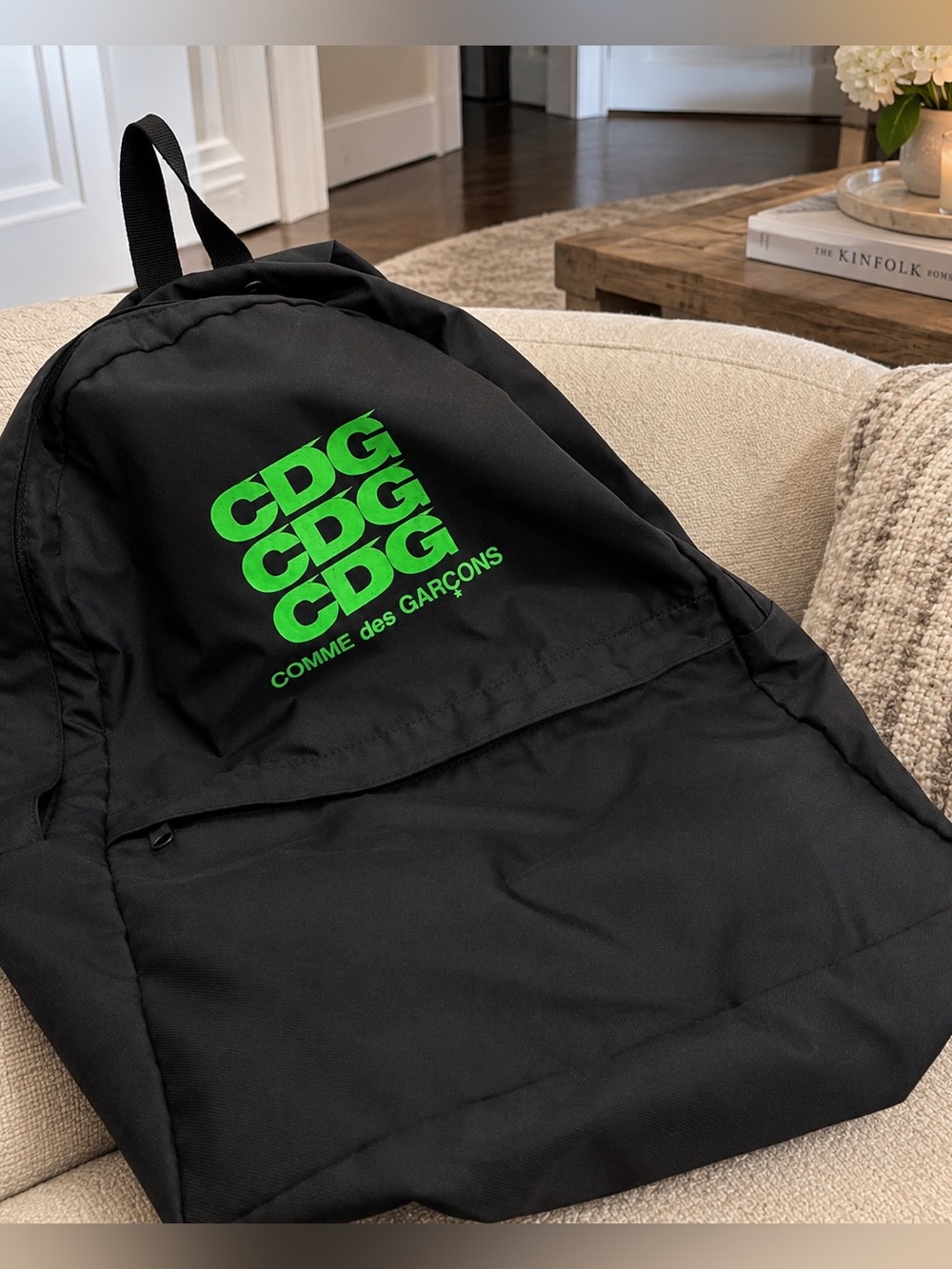 CDG COMME des GARรONS Black & Green Nylon Backpack